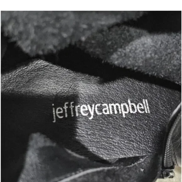 Jeffrey Campbell Black Knee High Leather Boots - Picture 12 of 12